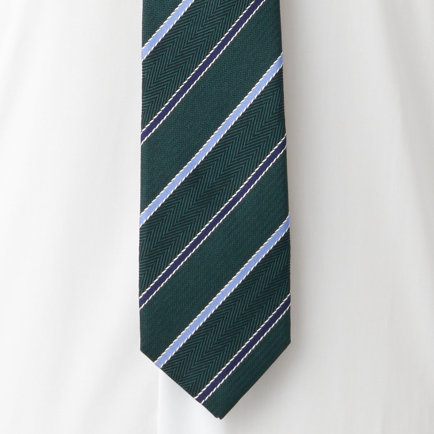 【ネクタイ】Aquascutum|レギュラーストライプ メランジ グリーン 緑