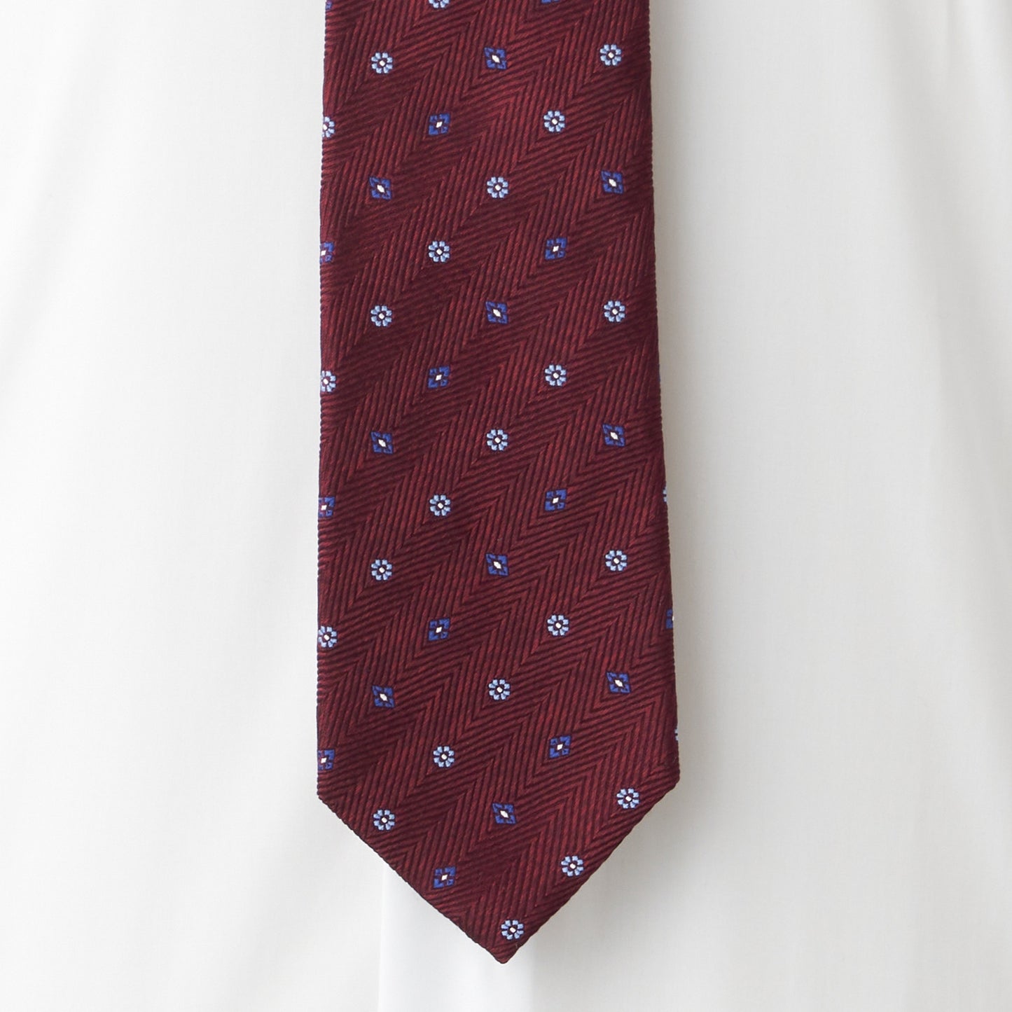 【ネクタイ】Aquascutum|小紋 メランジ ワイン