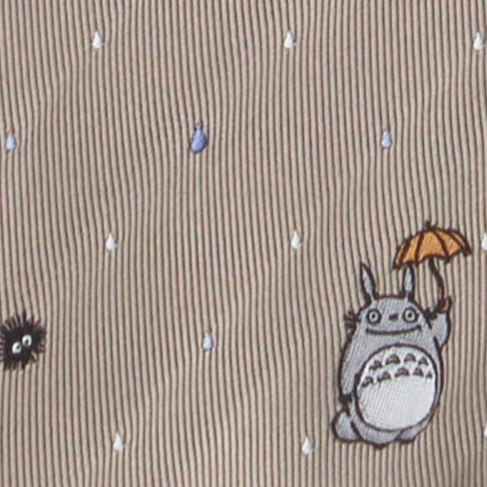 【ネクタイ】となりのトトロ| 雨パネル ベージュ トトロUP