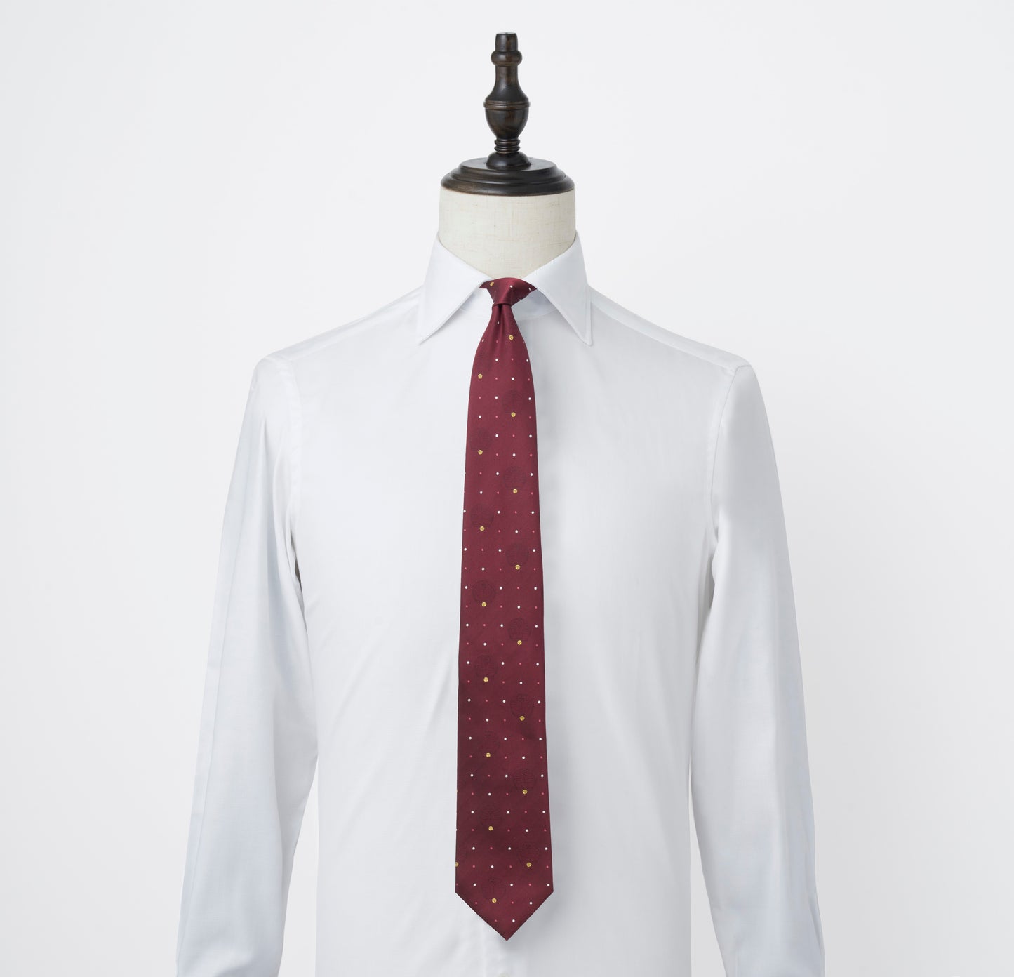 ドラえもんネクタイ 地紋ドット ワイン