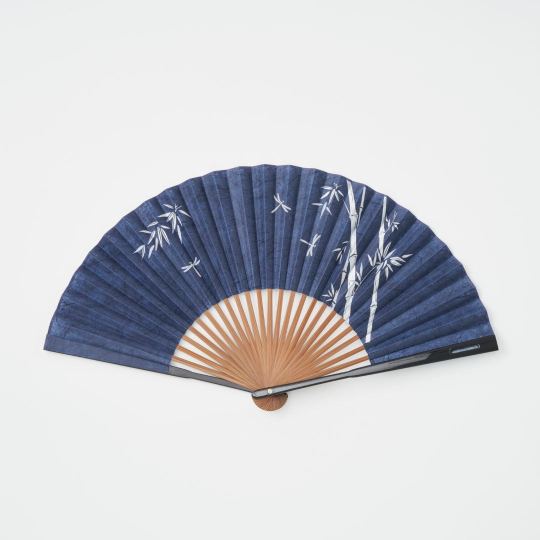 保赤軒 扇子 竹にとんぼ