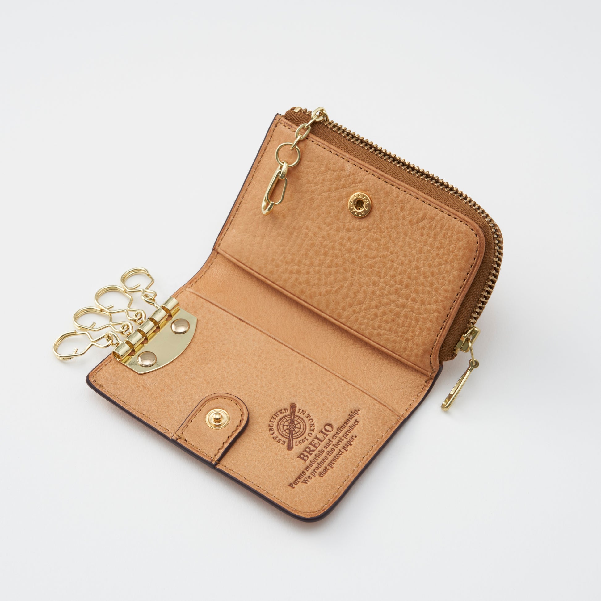 ブレイリオ ミネルバボックス キーケース  アイボリー ベージュ