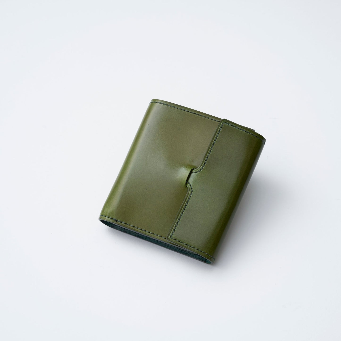 【財布】odoru olive label|Compact Wallet KAKUSHI Cordovan × ALASKA