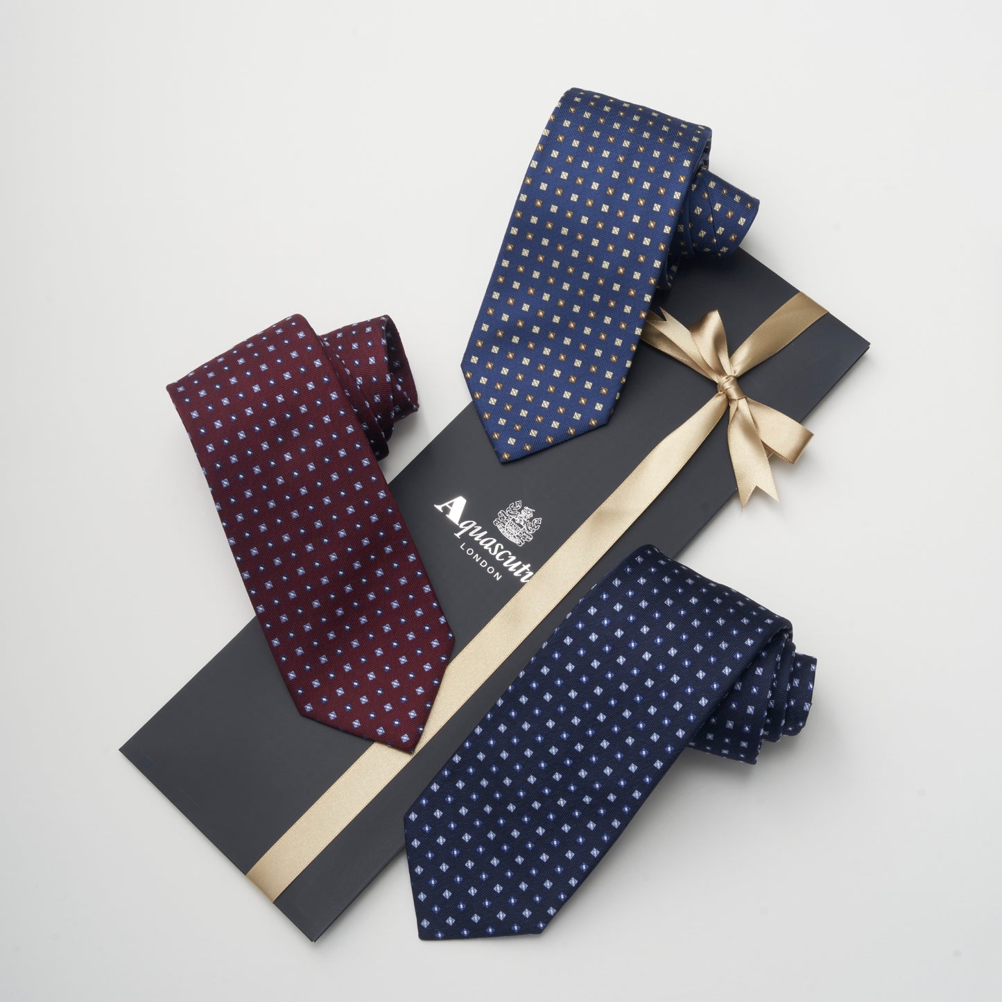 NEW!【ネクタイ】Aquascutum|小紋 メランジ