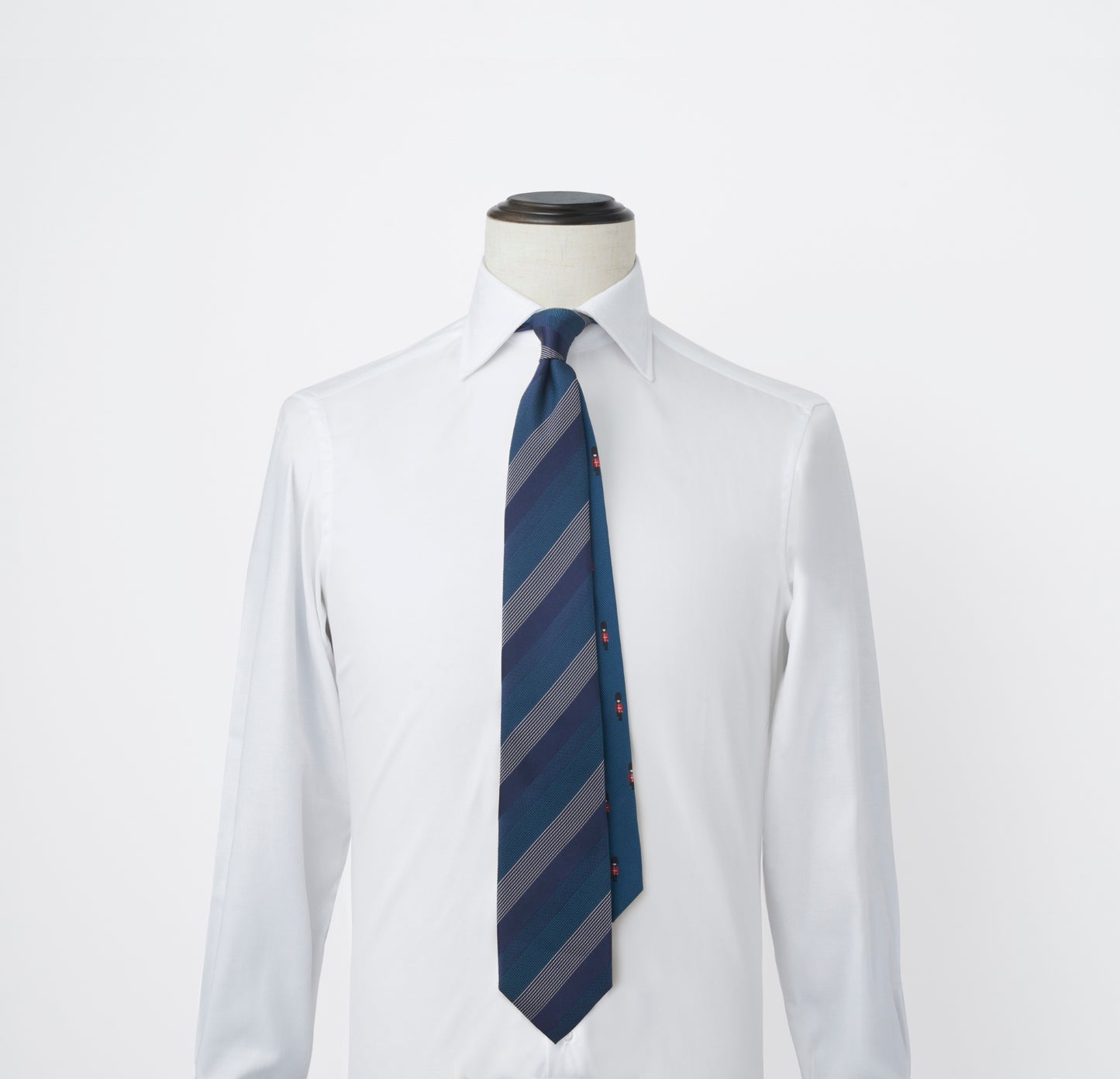 【ネクタイ】Aquascutum|クレリック ストライプ ロンドンガース ターコイズ