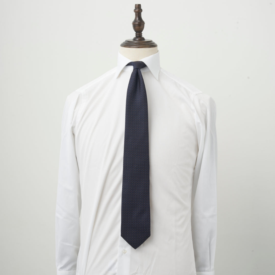 【ネクタイ】D'URBAN|HACHIOJI マイクロ ダークネイビー