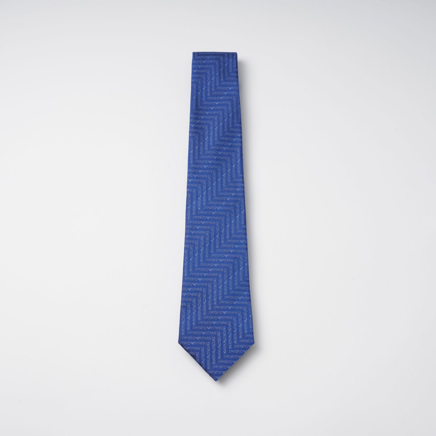 エンポリオアルマーニネクタイ ロゴデザイン ディープブルー 青