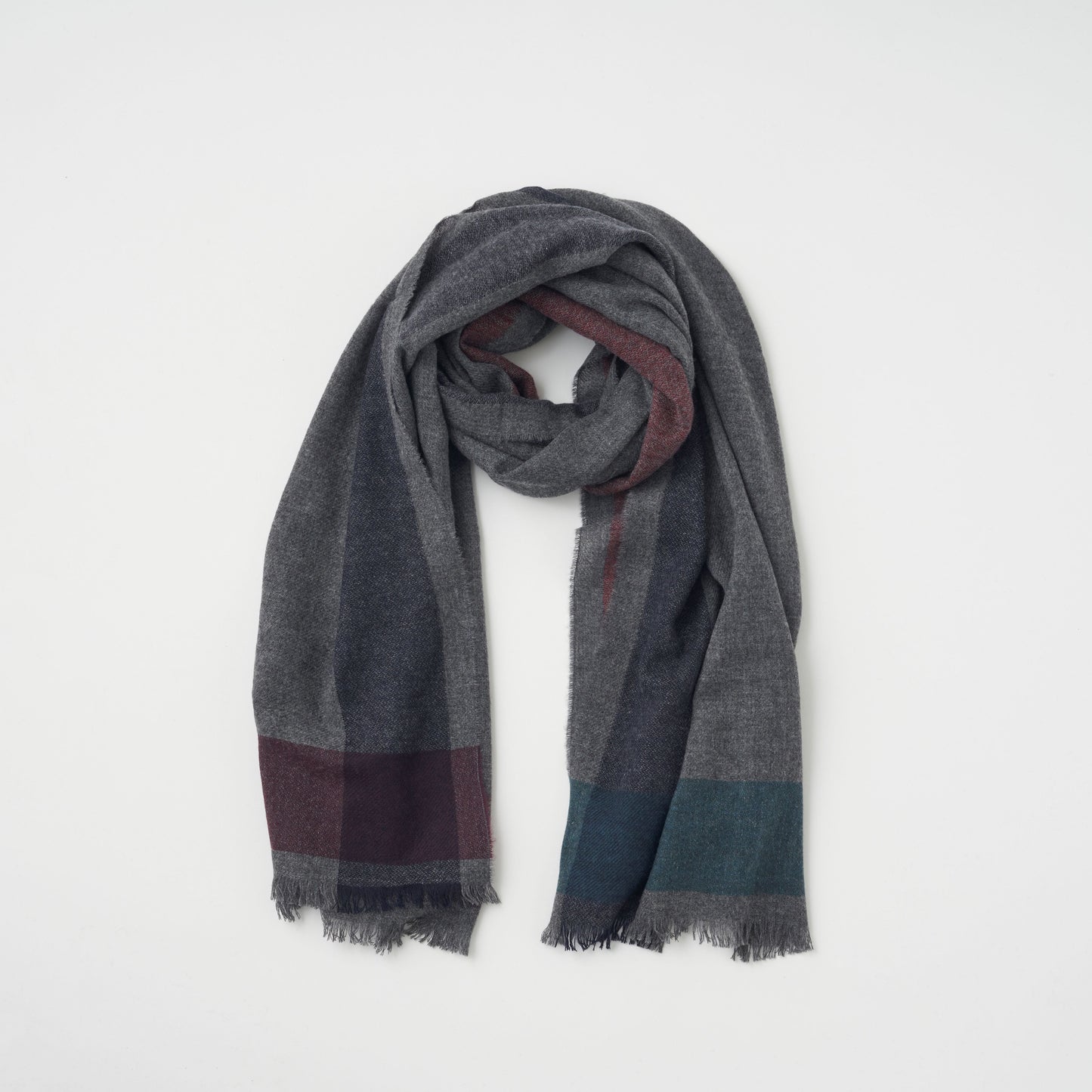 【マフラー】Johnstons of Elgin|Cashmere Border Solid Stole
