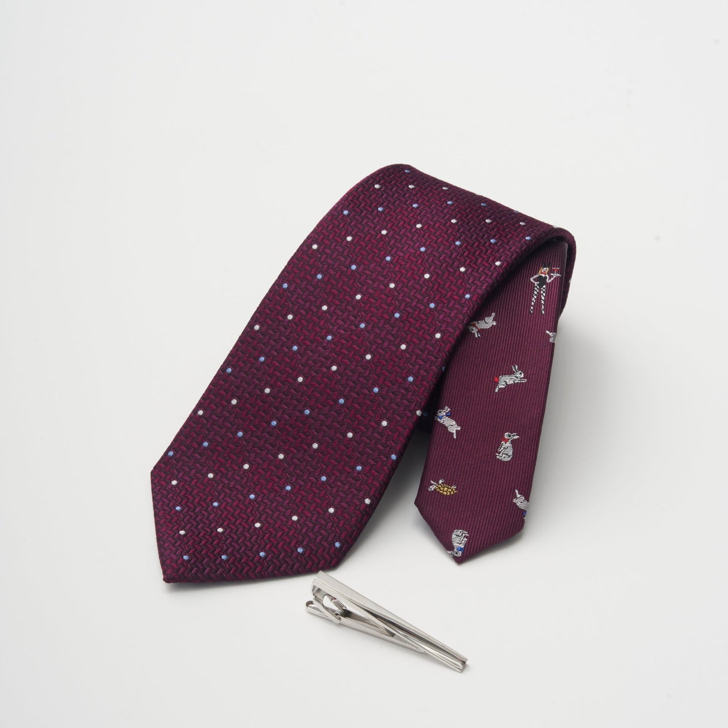 NEW!【ネクタイ】TAKEO KIKUCHI| クレリック タイバーBOXセット 兎