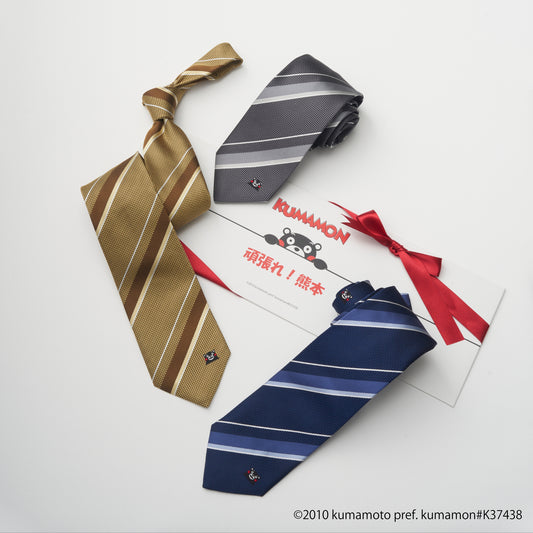 くまモン ネクタイ ワンポイントストライプ  ギフトパッケージ