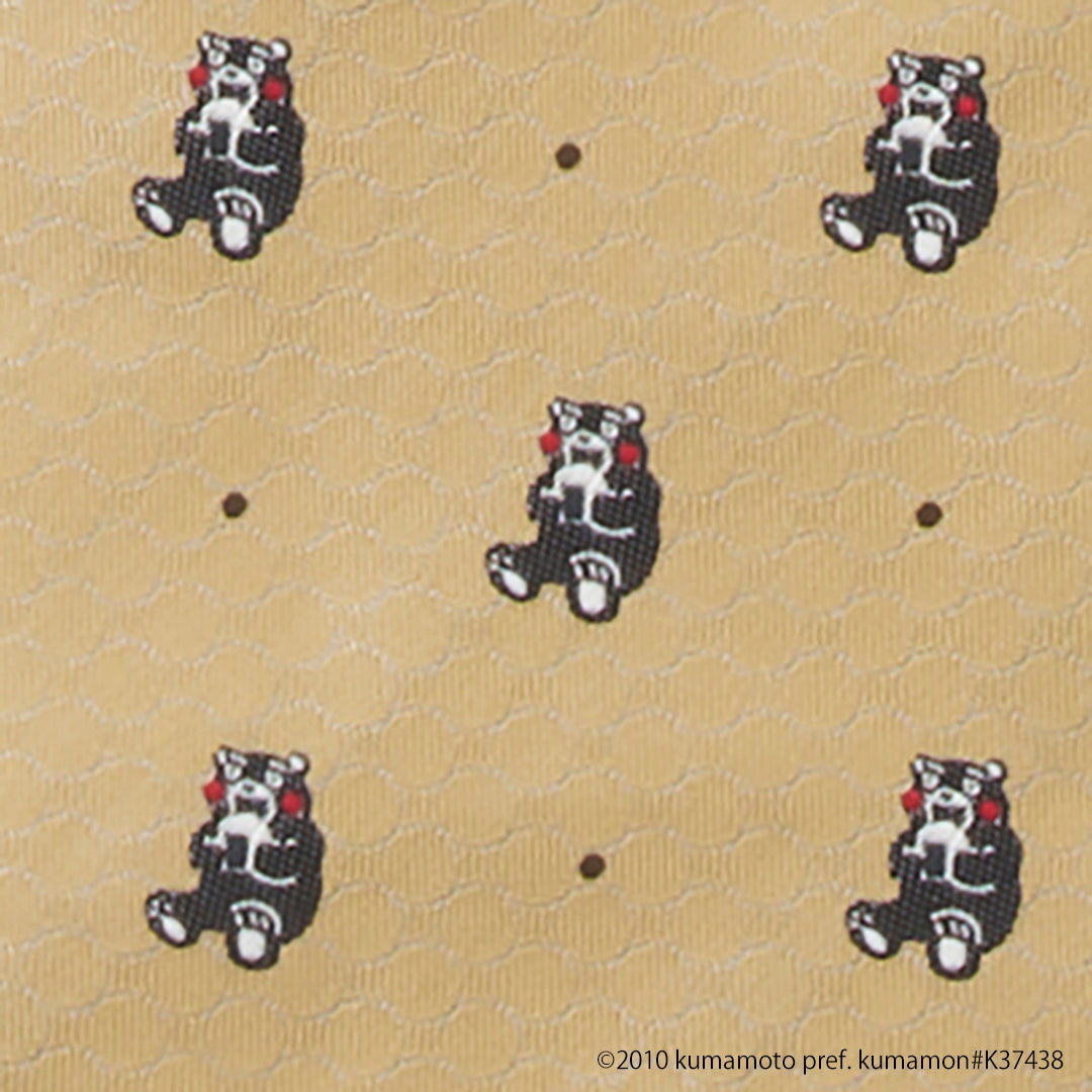くまモン ネクタイ おにぎりドット クリーム 黄色