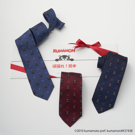 くまモン ネクタイ スイカトマト小紋 ギフトパッケージ