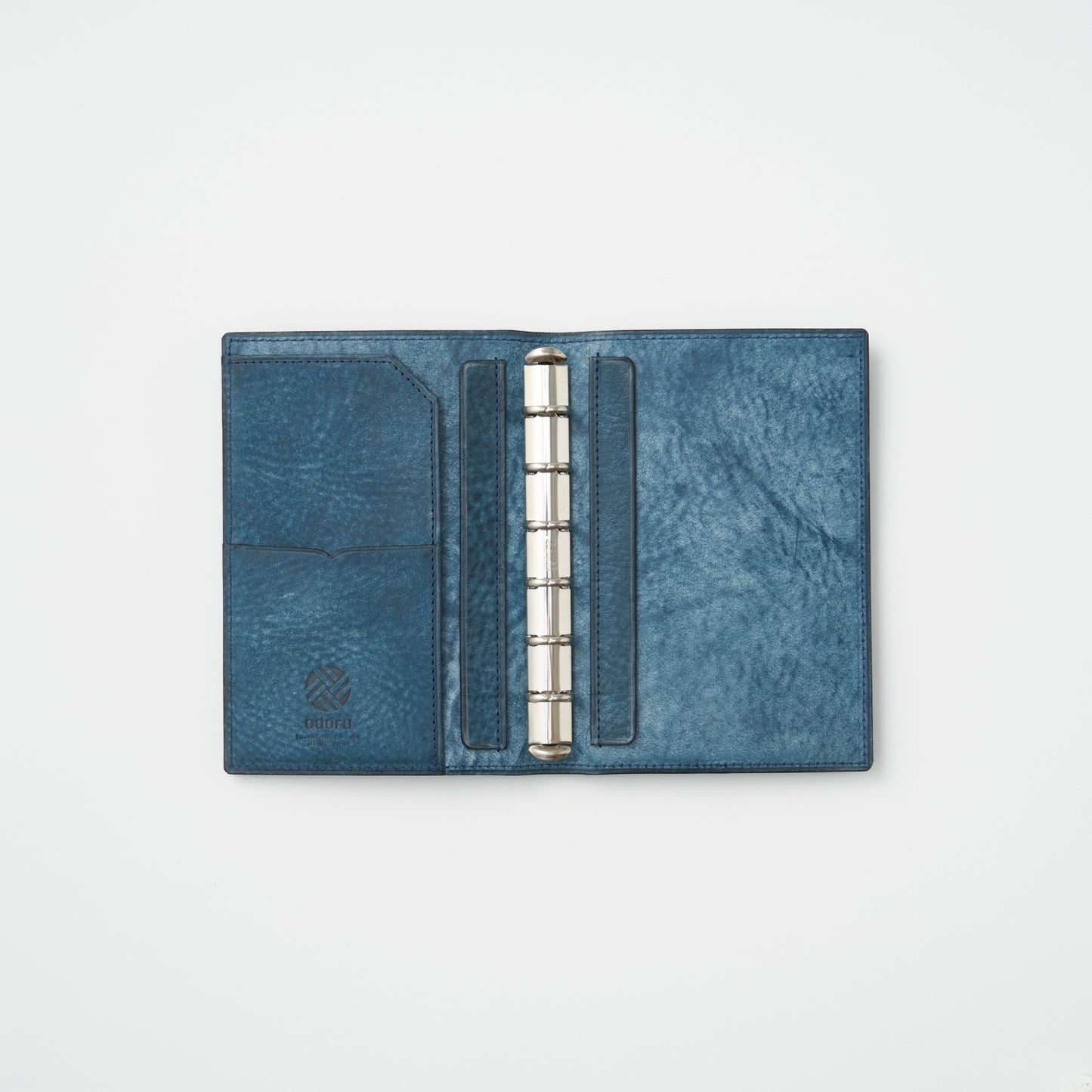 オドルオリーブレーベル システム手帳 ミニ6 13mm NOTE KAKUSHI ALASKA ターコイズ