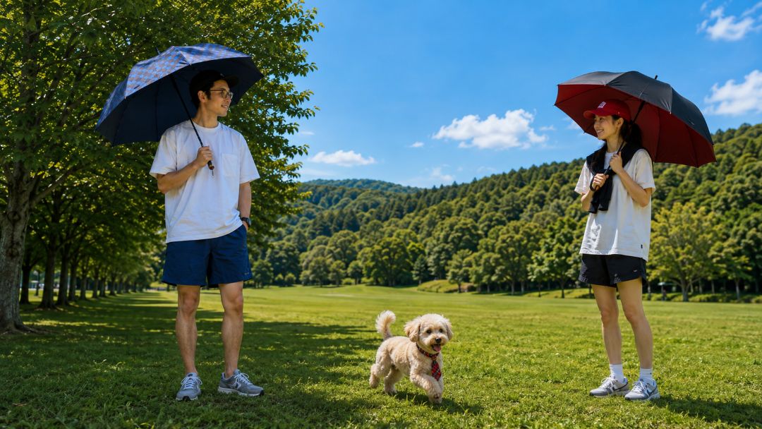 【夏休み】高原や避暑地への旅行で活躍する、大人の晴雨兼用傘という選択