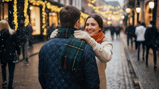 ジョンストンズ チェックカシミヤマフラー