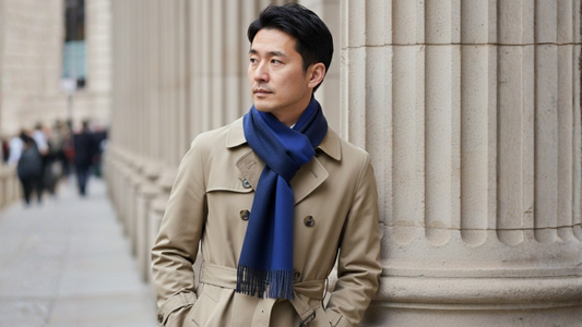 【マフラー】クリスマスメンズギフト｜アクアスキュータム カシミヤマフラー