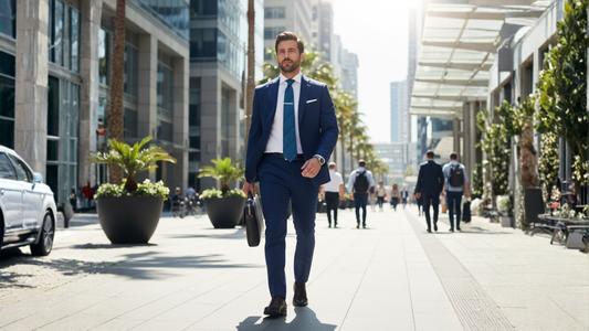 【ネクタイ】ネイビースーツを格上げするターコイズ｜ドレスアップアイテム特集