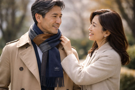 【マフラー】アクアスキュータム｜春が来る前に、迷わないための今