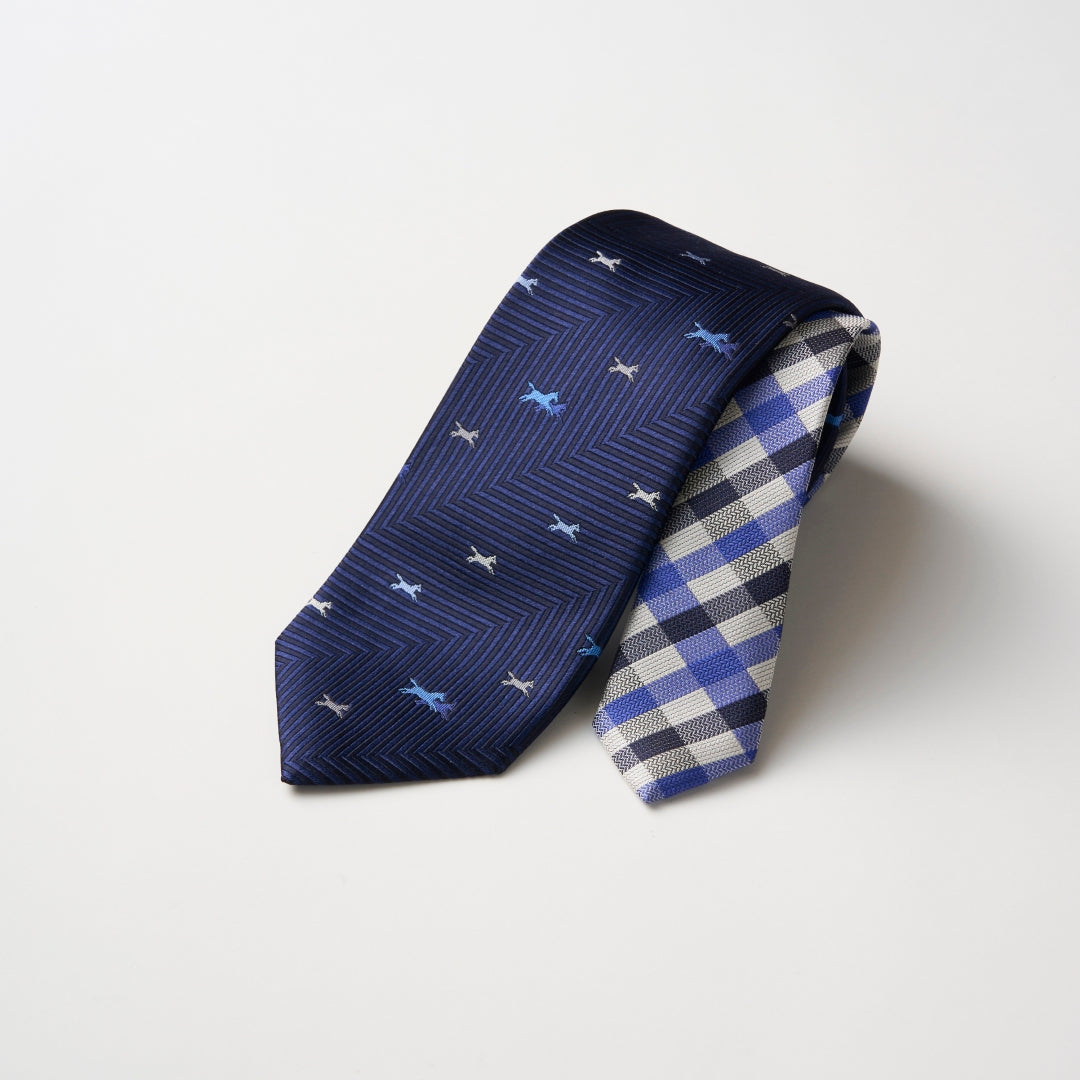NEW!【ネクタイ】Aquascutum ｜干支馬 クラブチェック クレリックタイ