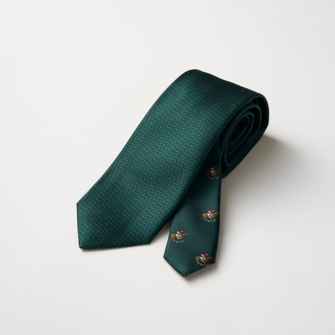 Aquascutum ジョッキーモチーフ 干支柄 クレリックタイ