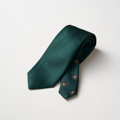 NEW!【ネクタイ】Aquascutum ｜干支馬 ジョッキーモチーフ クレリックタイ グリーン 緑 