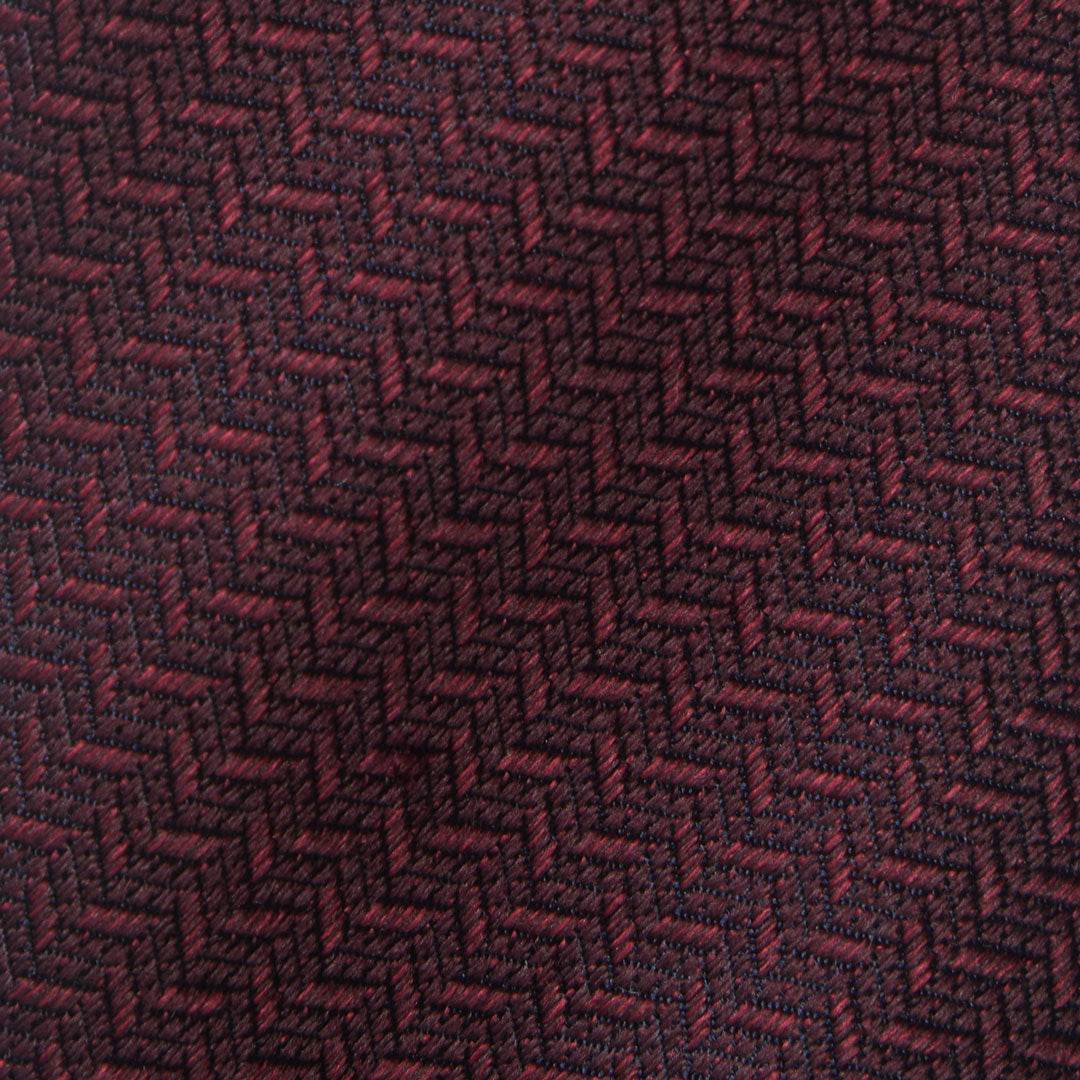 【ネクタイ】Aquascutum ｜クレリック ソリッドメランジ/クラブチェック ワイン 柄アップ