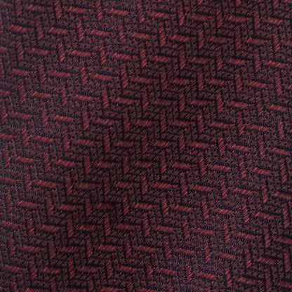 【ネクタイ】Aquascutum ｜クレリック ソリッドメランジ/クラブチェック ワイン 柄アップ