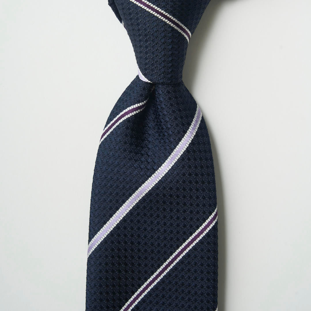 【ネクタイ】Aquascutum｜ストライプ インク ノットアップ