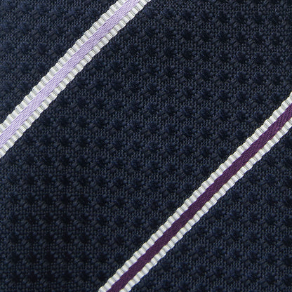 【ネクタイ】Aquascutum｜ストライプ インク 柄アップ