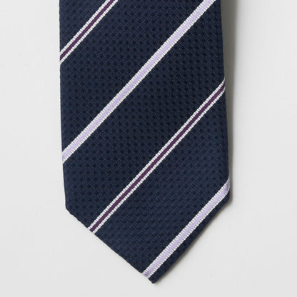 【ネクタイ】Aquascutum｜ストライプ インク 剣先アップ