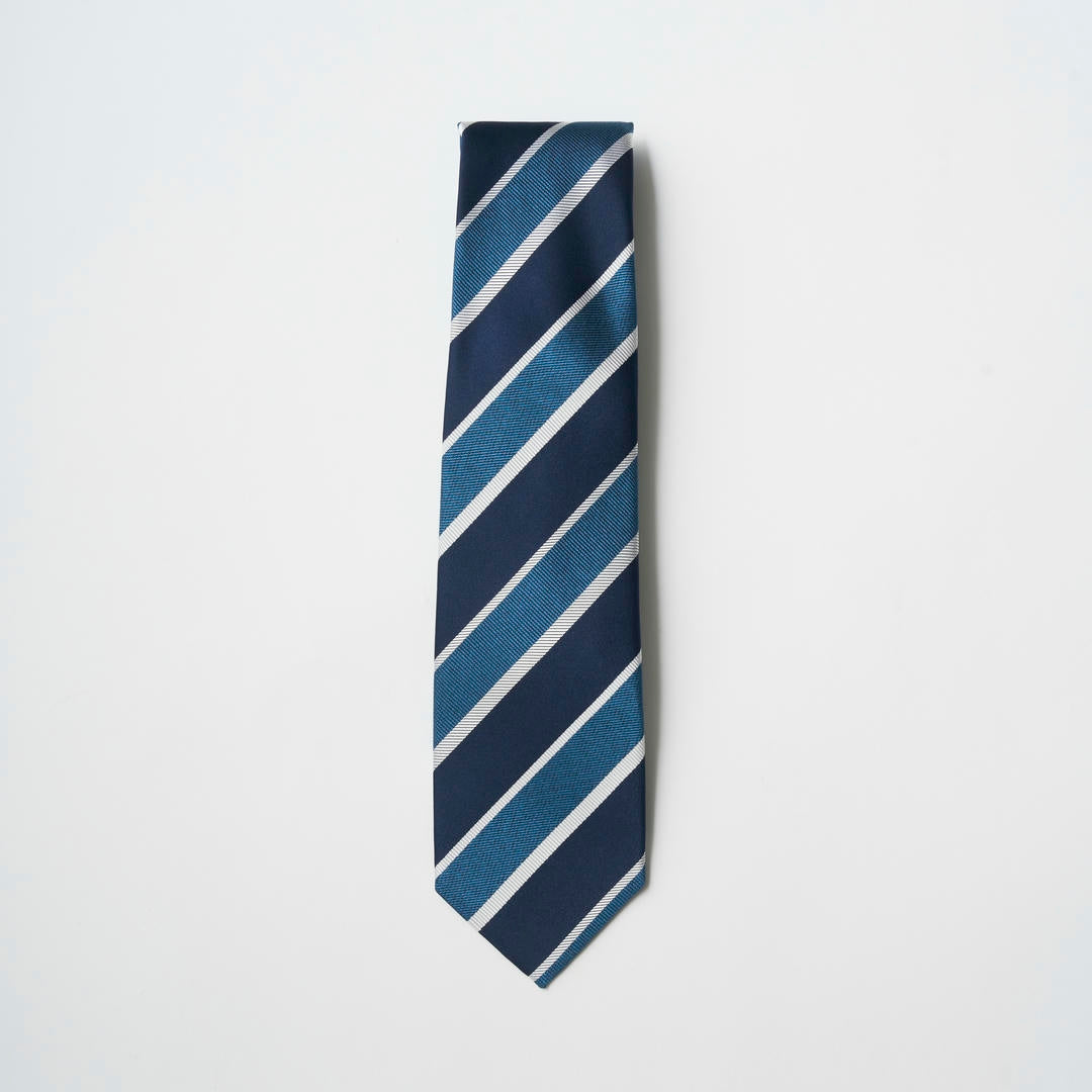【ネクタイ】Aquascutum｜メランジストライプ ターコイズ