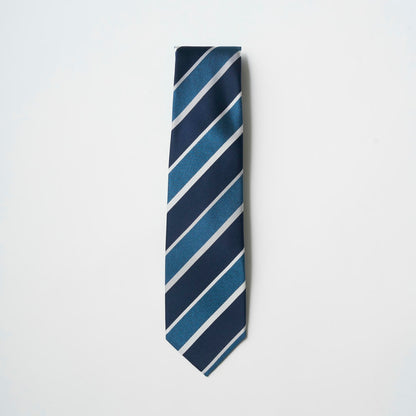 【ネクタイ】Aquascutum｜メランジストライプ ターコイズ