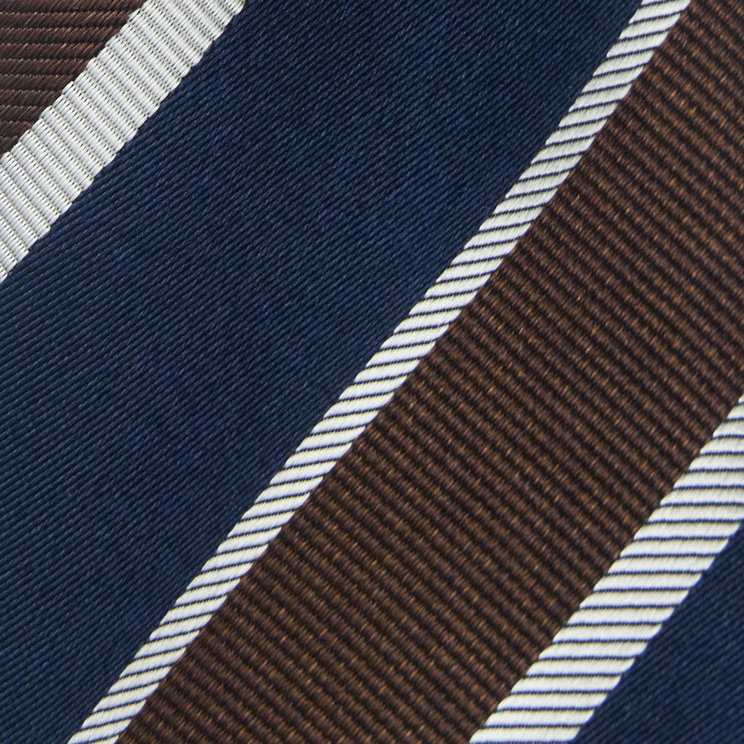 【ネクタイ】Aquascutum｜メランジストライプ こげ茶 柄アップ