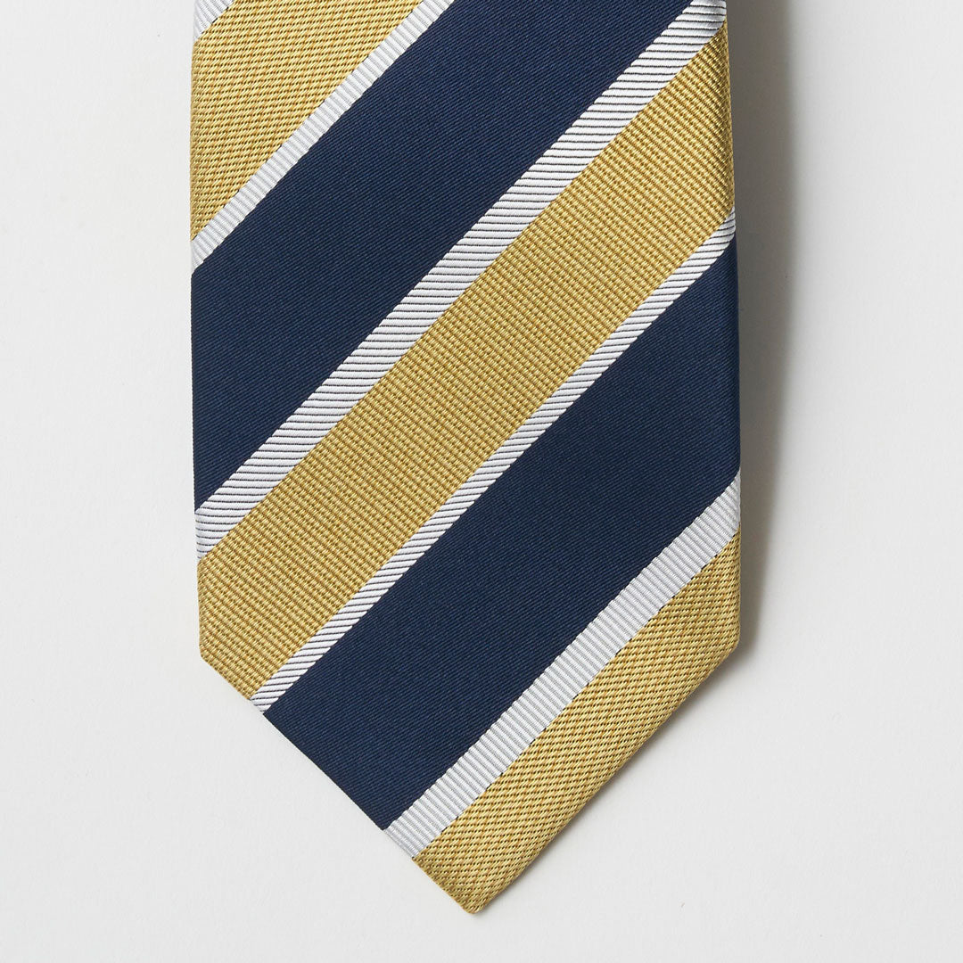 【ネクタイ】Aquascutum｜メランジストライプ クリーム 剣先アップ