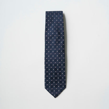 【ネクタイ】Aquascutum ｜小紋柄 ダークネイビー