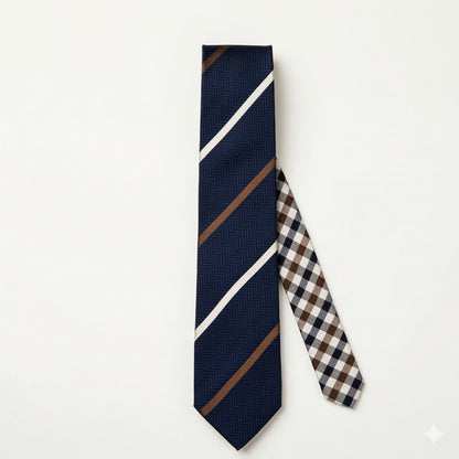 【ネクタイ】Aquascutum ｜175周年企画 ラペルピン BOXセット クラブチェッククレリックタイ ストライプ