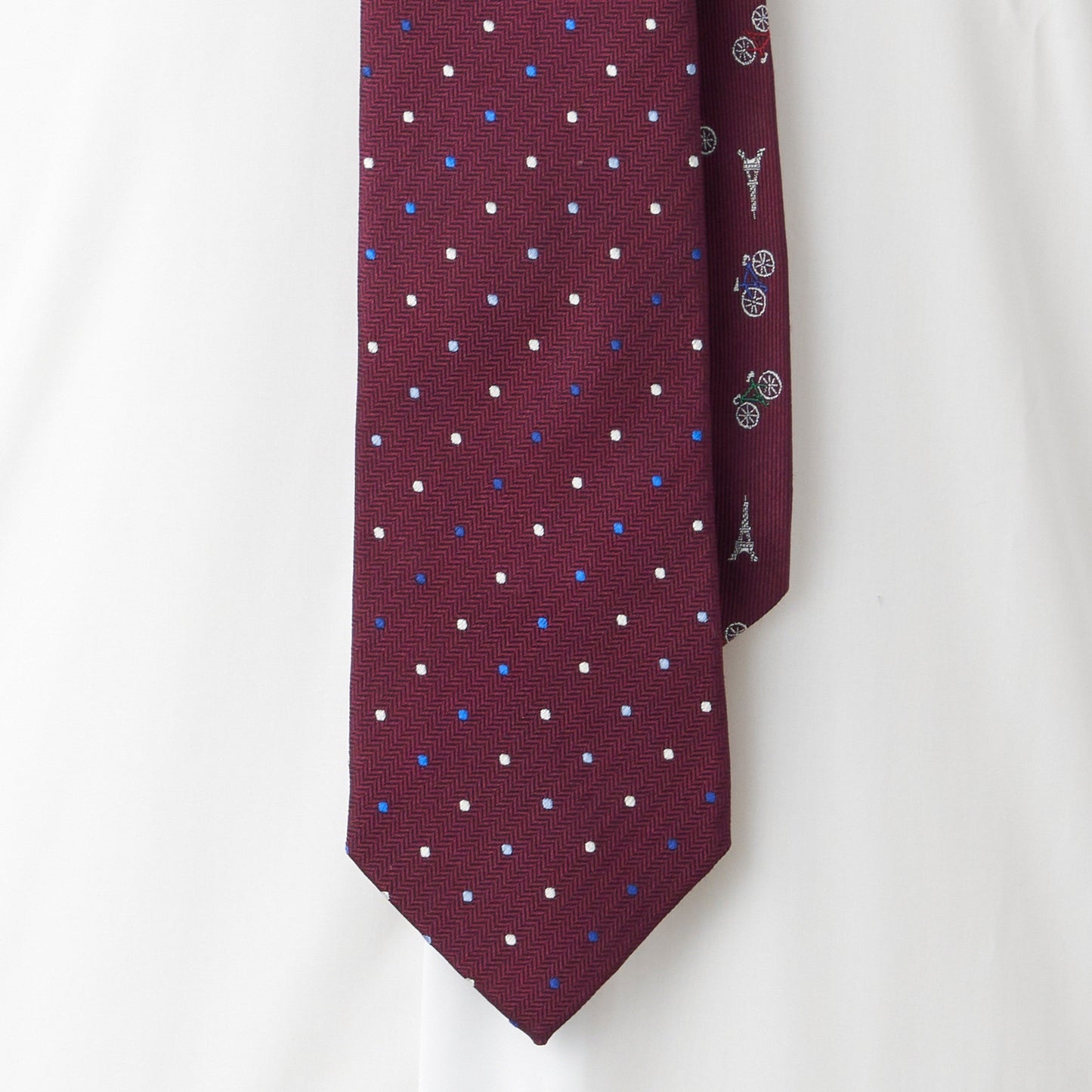 【ネクタイ】TAKEO KIKUCHI ネクタイ タイバーBOXセット エッフェル塔・自転車モチーフ