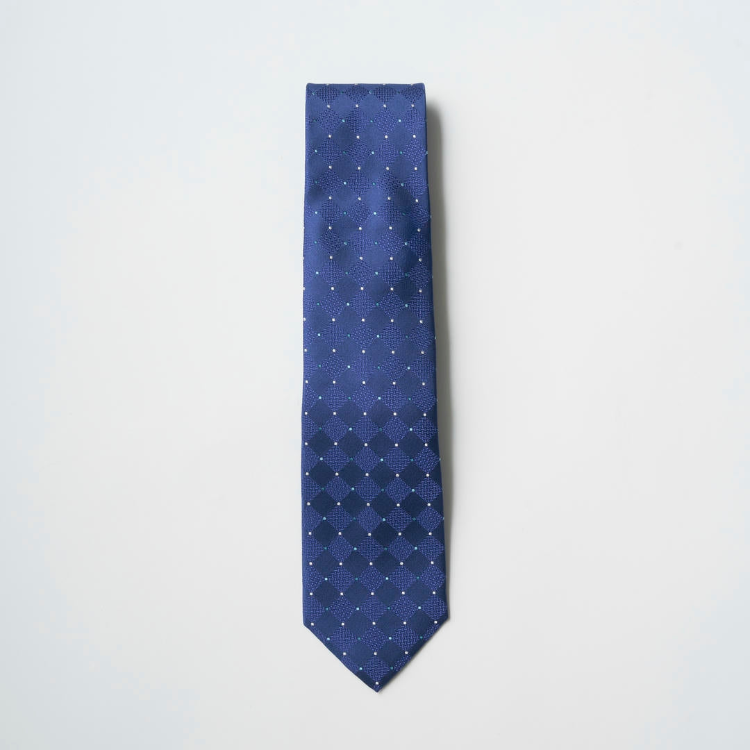 【ネクタイ】TAKEO KIKUCHI｜ドット 青 ブルー