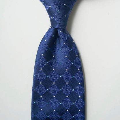 【ネクタイ】TAKEO KIKUCHI｜ドット 青 ノットアップ