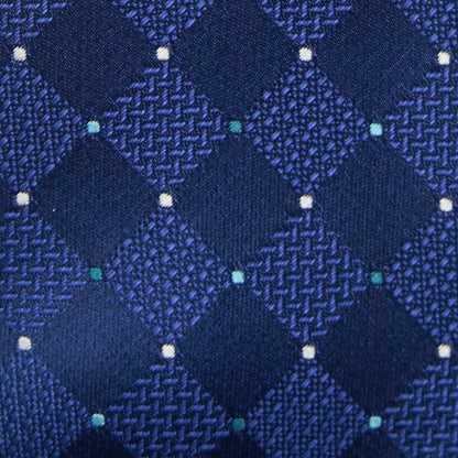 【ネクタイ】TAKEO KIKUCHI｜ドット 青 柄アップ