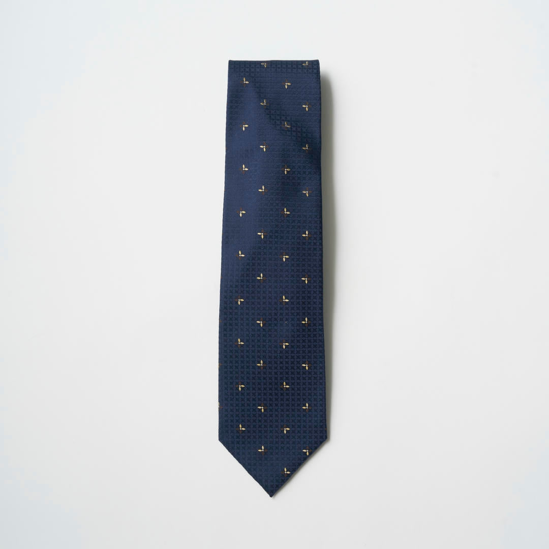 【ネクタイ】TAKEO KIKUCHI｜小紋 ネイビー