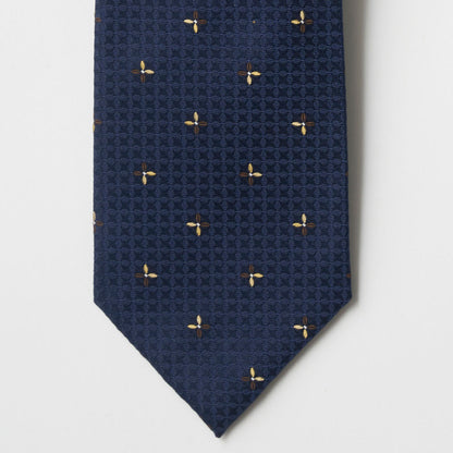 【ネクタイ】TAKEO KIKUCHI｜小紋 ネイビー 剣先アップ