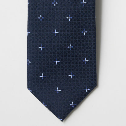 【ネクタイ】TAKEO KIKUCHI｜小紋 ミッドナイトネイビー 剣先アップ