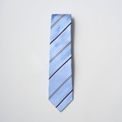 【ネクタイ】TAKEO KIKUCHI｜タイバーシリンダーBOXセット ストライプ ライトブルー