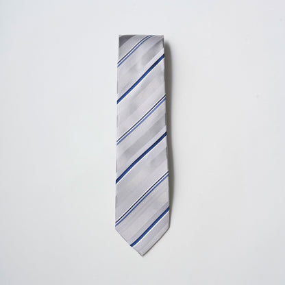 【ネクタイ】TAKEO KIKUCHI｜タイバーシリンダーBOXセット ストライプ シルバー