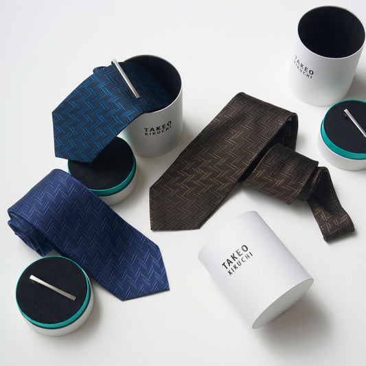【ネクタイ】TAKEO KIKUCHI｜タイバーシリンダーBOXセット ソリッド ギフトボックス ネクタイ携帯ケース