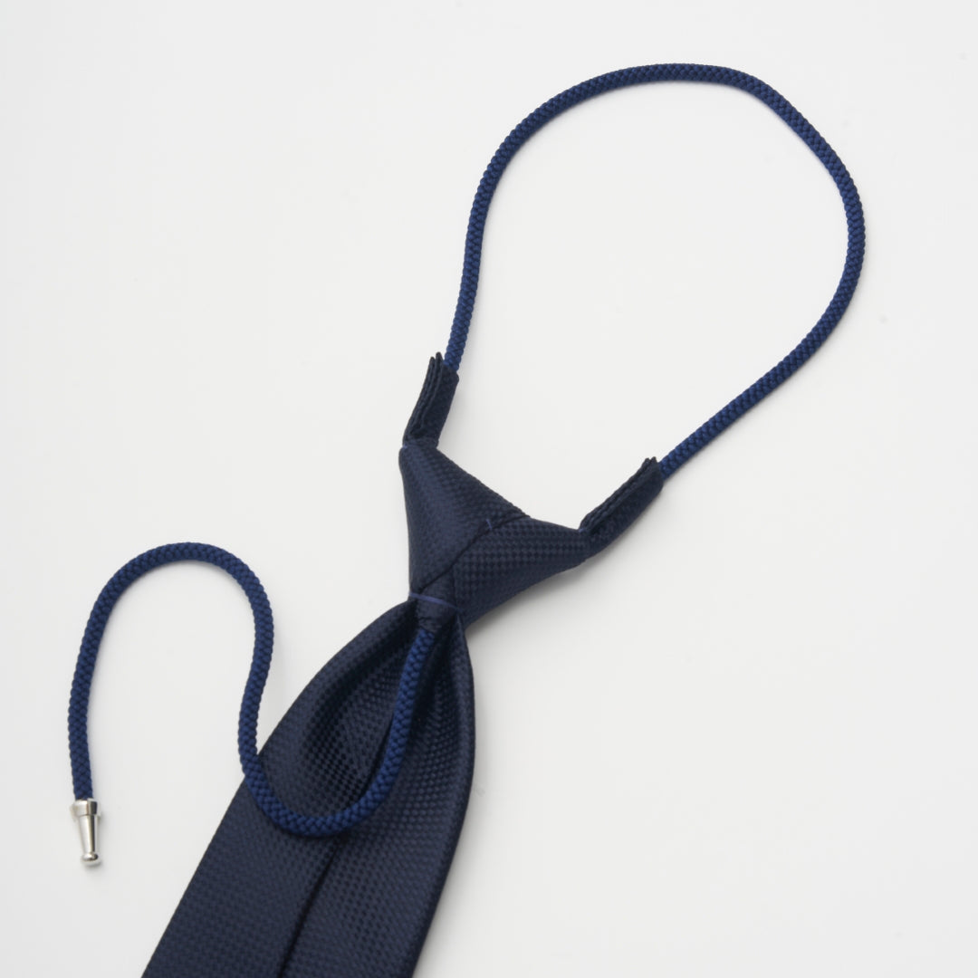 ワンタッチネクタイ タイハング ネイビーブルー ソリッド 無地