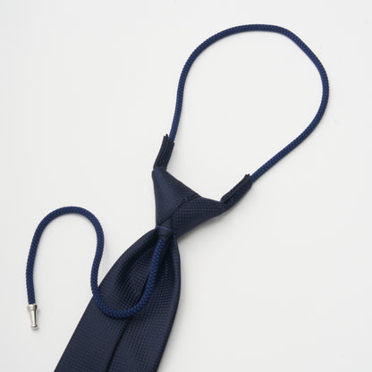 ワンタッチネクタイ タイハング ネイビーブルー ソリッド 無地