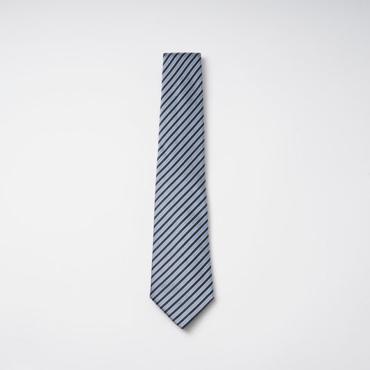 【ネクタイ】EMPORIO ARMANI｜ストライプ ライトブルー ネイビー 紺色