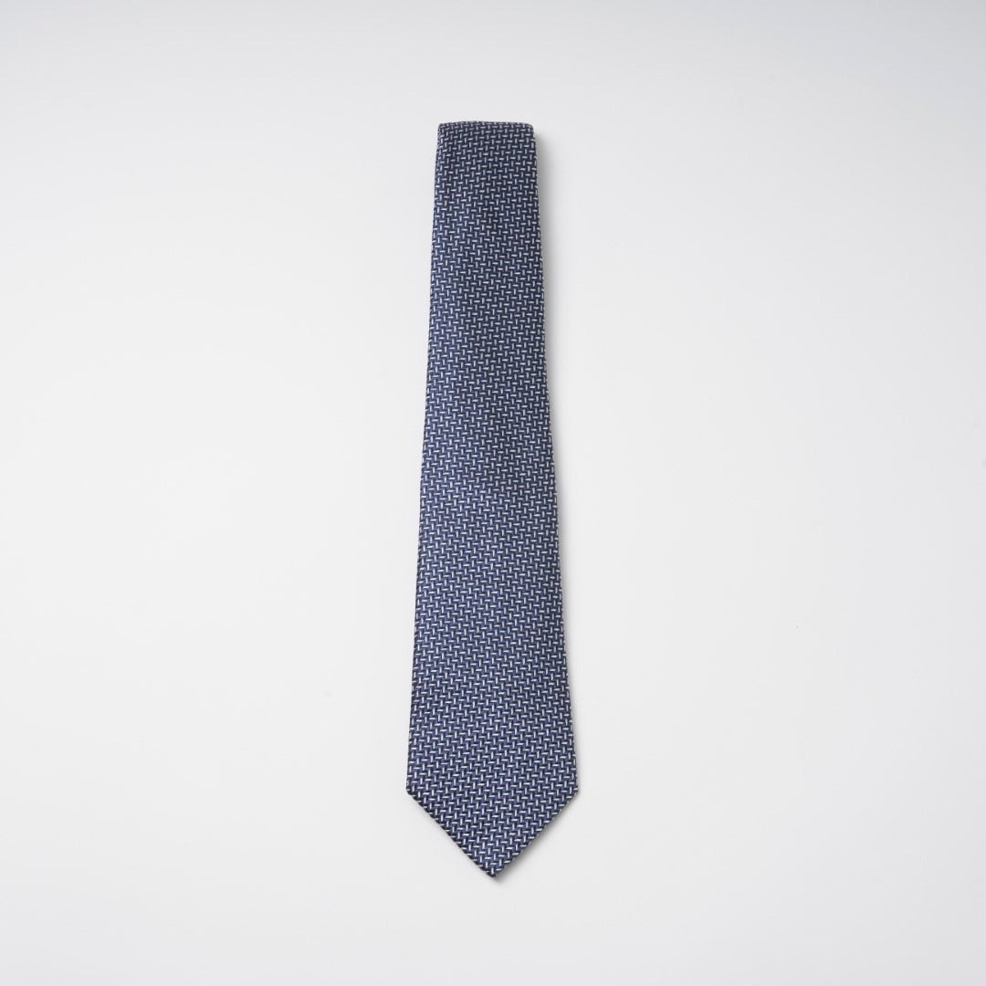 【ネクタイ】EMPORIO ARMANI｜マイクロパターン ダークネイビー 紺